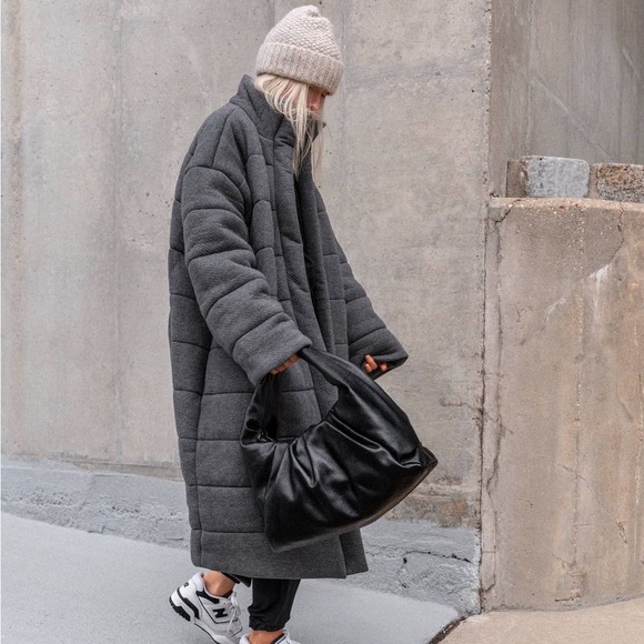 LUNYA restore double faced house coat gray XS/S - Picture 3 of 14